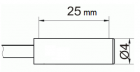 Kovový indukční snímač, délka 25 mm