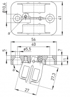 Klíč AZ 15/16-B2 s magnetickou západkou