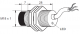Kovový indukční snímač, délka 35 mm