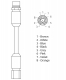 4 žílový kabel s konektory M12, MRFID EC S4 3